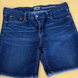 Signature Dark Blue Denim Shorts